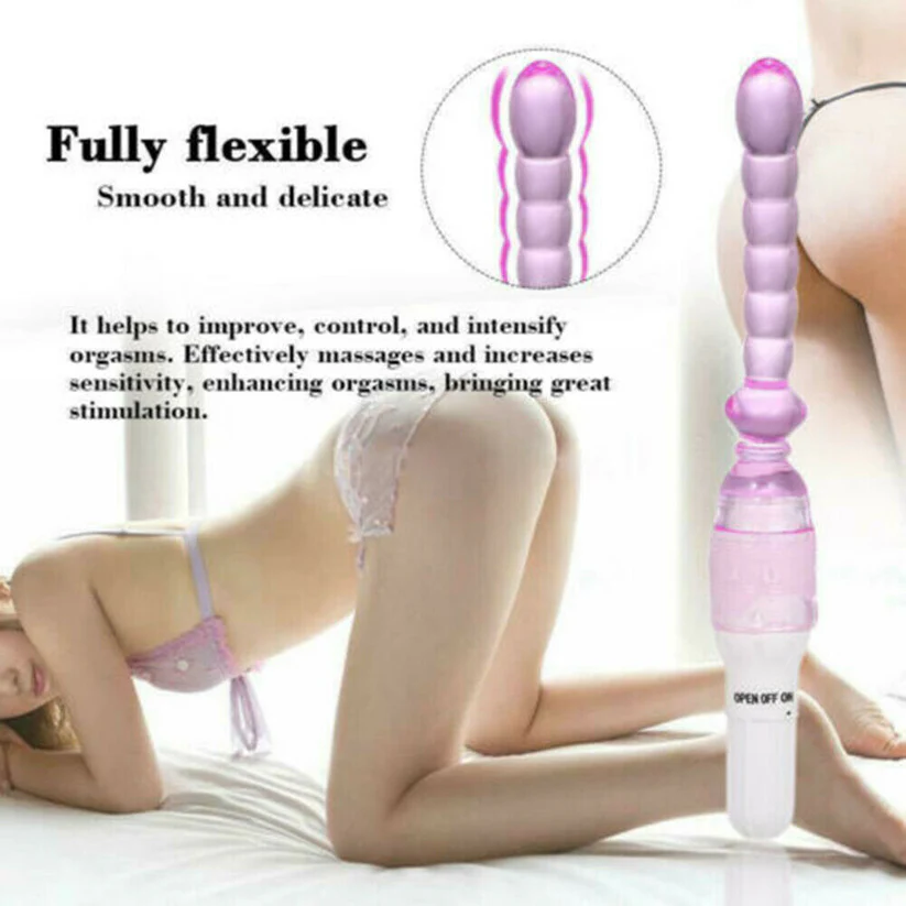 JELLY VIBRATOR LONG ANAL BEADS - Image 2